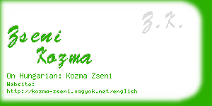 zseni kozma business card